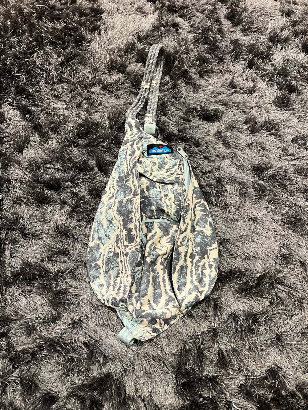 KAVU Rope Bag Sling Backpack Abstract Print